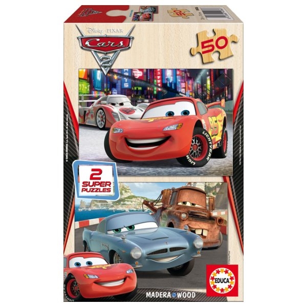 Jigsaw Puzzles - 50 pieces each - 2 in 1 - Wooden - Disney Cars…