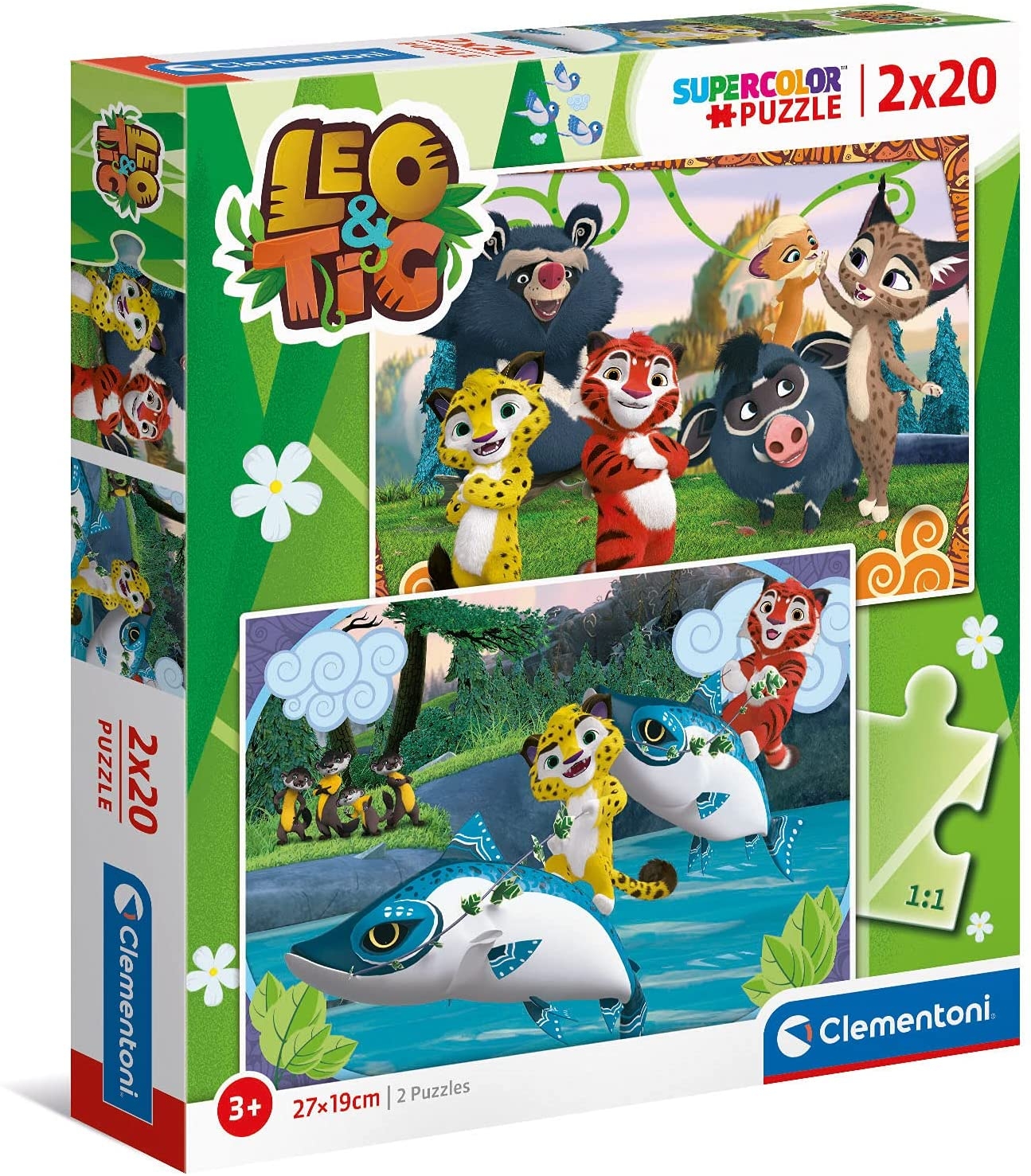 Clementoni - 2 Puzzles - Leo & Tig - 20 pieces - Clementoni-24785 ...