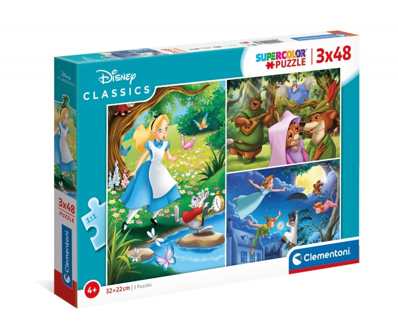 Puzzle 3 Puzzles - Disney Classic - 48 pièces - Clementoni-25267