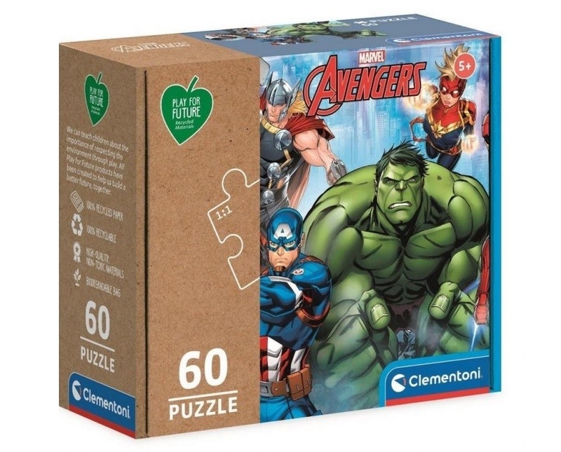 Clementoni - Jigsaw puzzle Avengers - 60 pieces - Clementoni-26101 ...