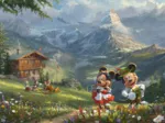 Disney, Mickey and Minnie in the Alps