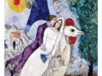 Handgeschnittenes Holzpuzzle - Marc Chagall - Les Fiancés