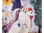 Handgeschnittenes Holzpuzzle - Marc Chagall - Les Fiancés