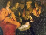 Handgeschnittenes Holzpuzzle - Georges De La Tour: Anbetung Der Schäfer