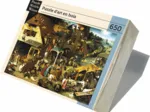 Handgeschnittenes Holzpuzzle - Brueghel: Flämische Sprichwörter
