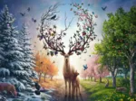 The Magical Stag and the Four Seasons