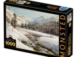 Peder Mørk Mønsted - Winter Landscape in Switzerland near Engadin