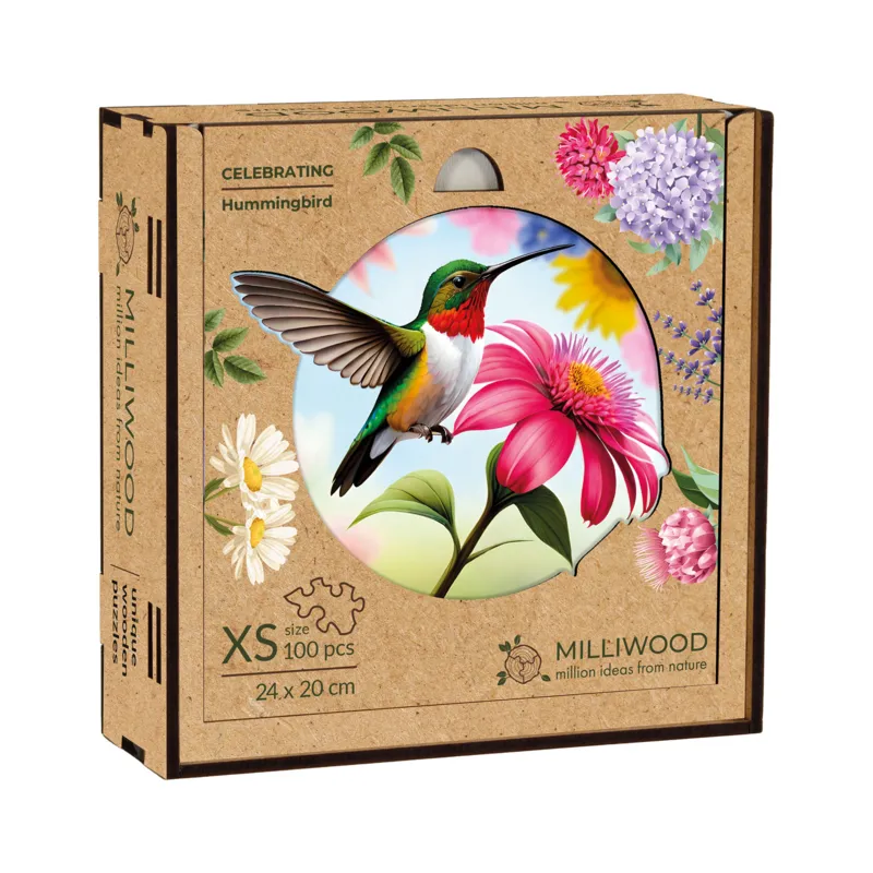 Wooden Puzzle - Hummingbird