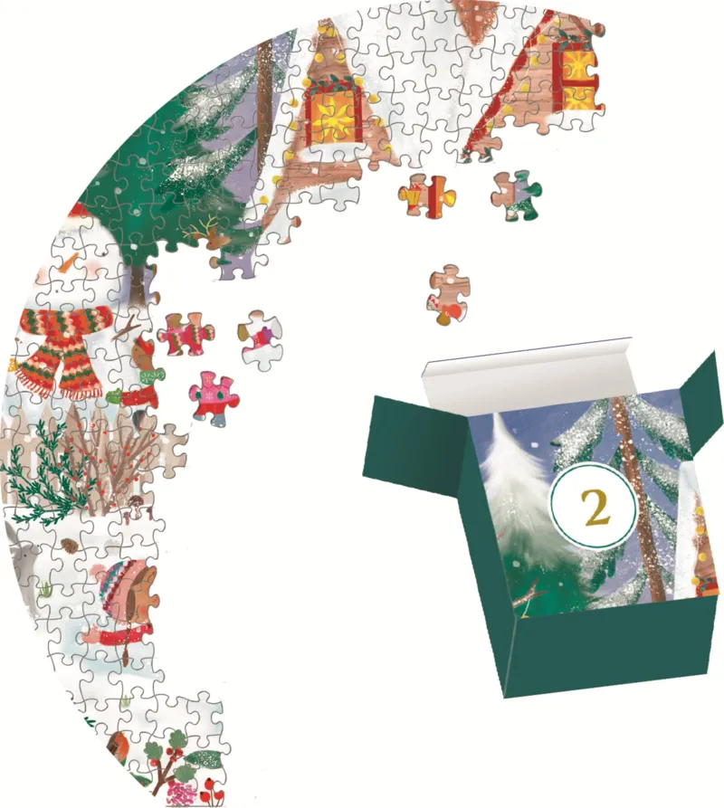 Adventskalender Puzzle - Frohe Feiertage