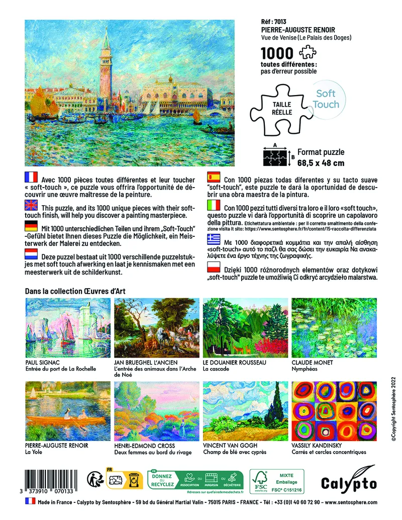 View Of Venice (The Doge'S Palace) - Pierre-Auguste Renoir