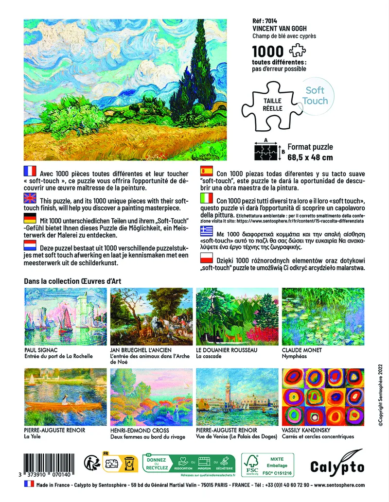 Wheat Field With Cypresses - Vincent Van Gogh