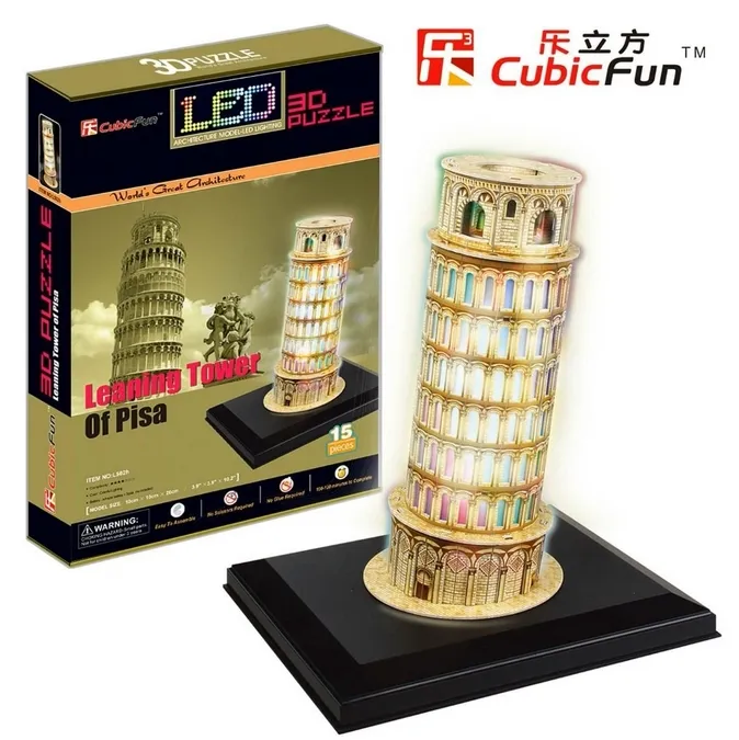 3D Puzzle with LED - Pisa Tower