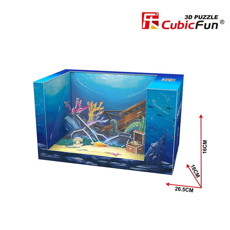 3D Jigsaw Puzzle - Magic Box - Underwater World (Difficulty: 4/6)