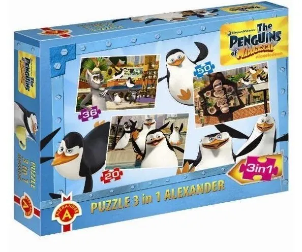 3 Jigsaw Puzzles -Penguins of Madagascar