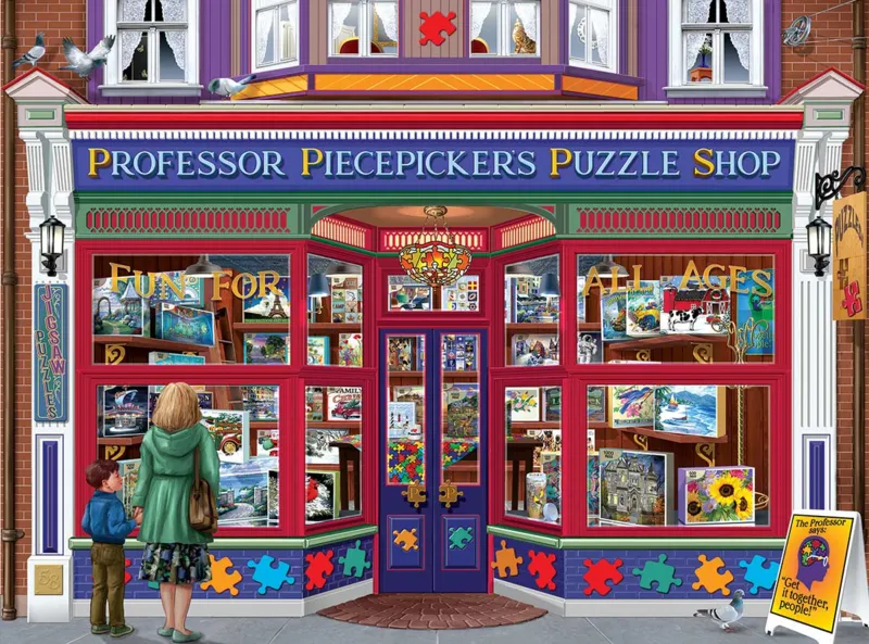Bigalow Illustrations - Professor Puzzle Shop