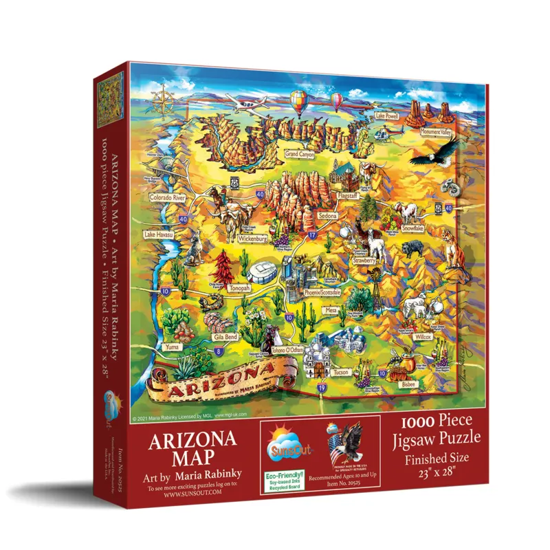 SunsOut - Jigsaw puzzle Maria Rabinky - Arizona Map - 1000 pieces ...