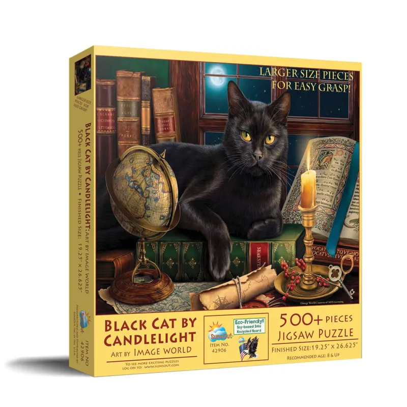 XXL Pieces - Black Cat by Candlelight