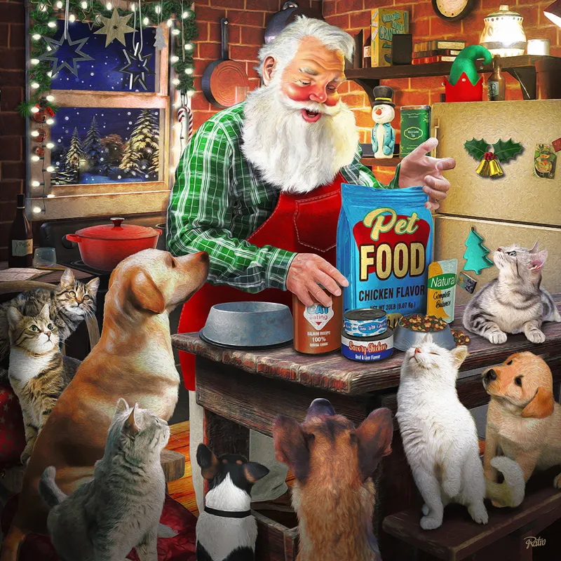 XXL Pieces - Santa and His Pets