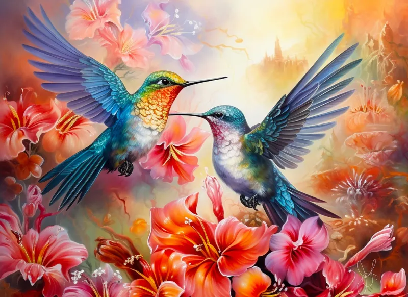 XXL Pieces - Hummingbird Love