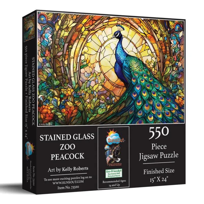 Stained Glass Zoo - Peacock