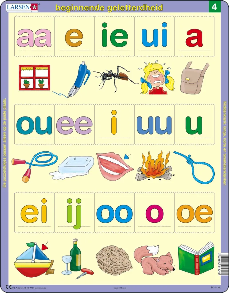 Frame Jigsaw Puzzle - Beginnende geletterdheid 4 (in Dutch)