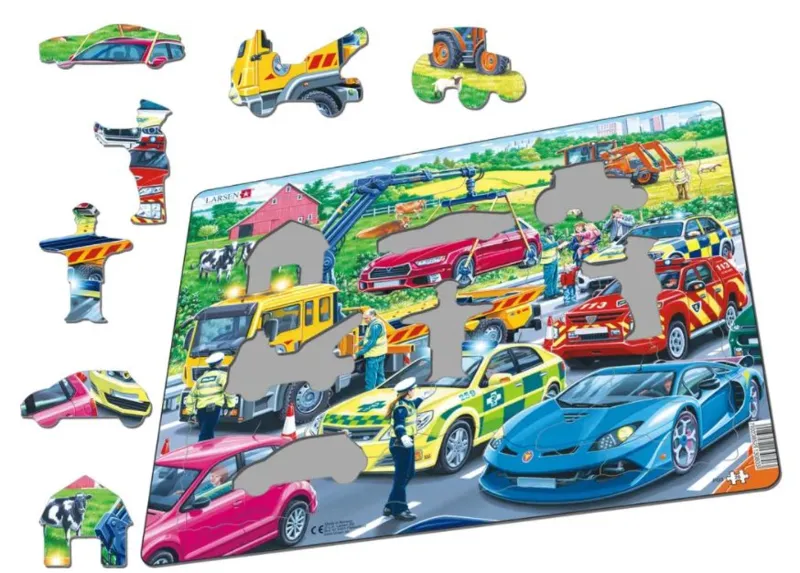 Frame Puzzle - Rescue Vehicles on the Highway