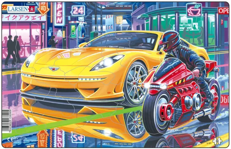 Frame Puzzle - Sports Cars in the City