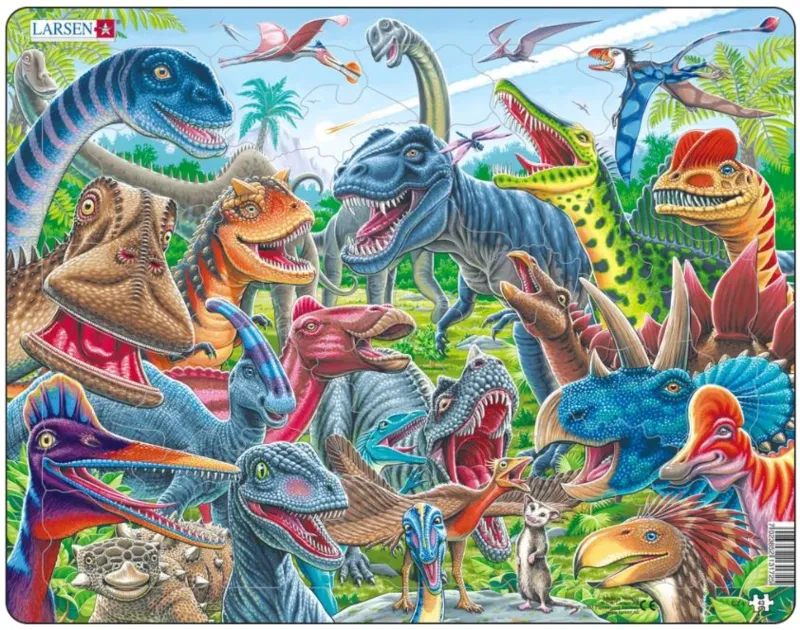 Frame Puzzle - Selfie - Cheerful Dinosaurs