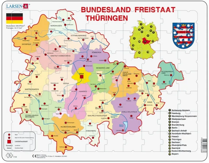 Bundesland: Freistaat Thüringen