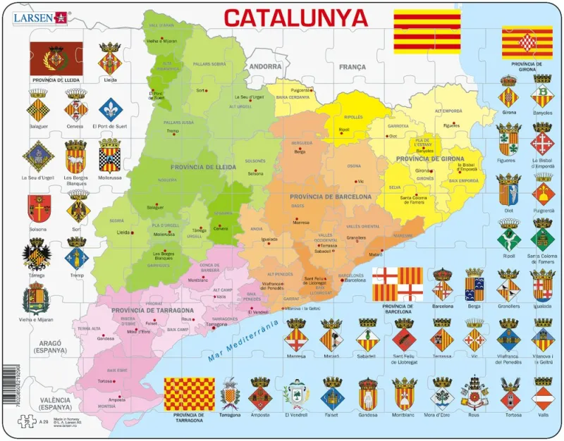 Political Map of Catalonia