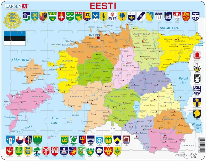Frame Puzzle - Estonia Political Map