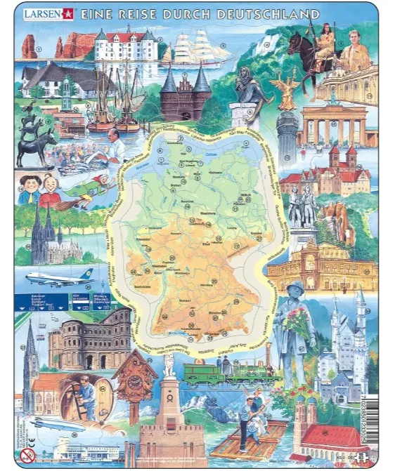 Frame Jigsaw Puzzle - Landmarks of Germany (in German)