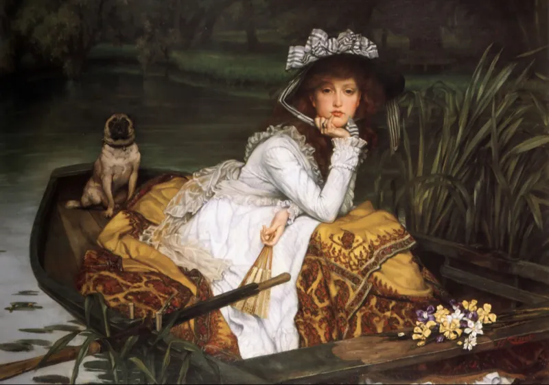 James Tissot: Young Lady in a Boat