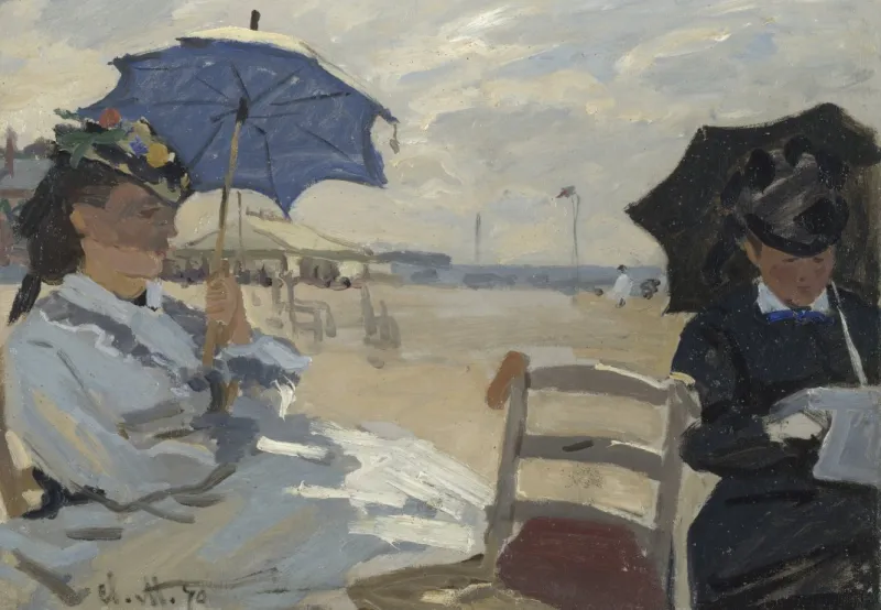 Claude Monet - The Beach at Trouville, 1870