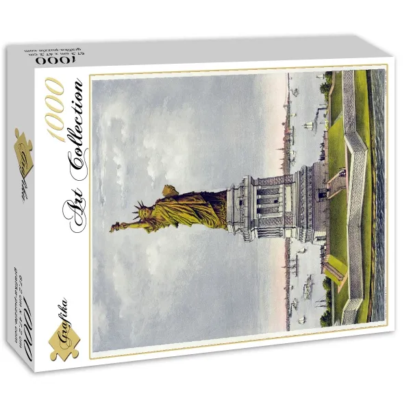 Poster Currier & Ives: The great Bartholdi Statue, Liberty enlightening the World, 1885