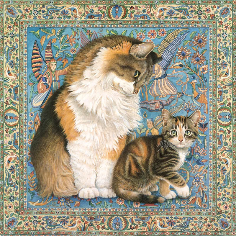 Agneatha and Avril on Persian carpet