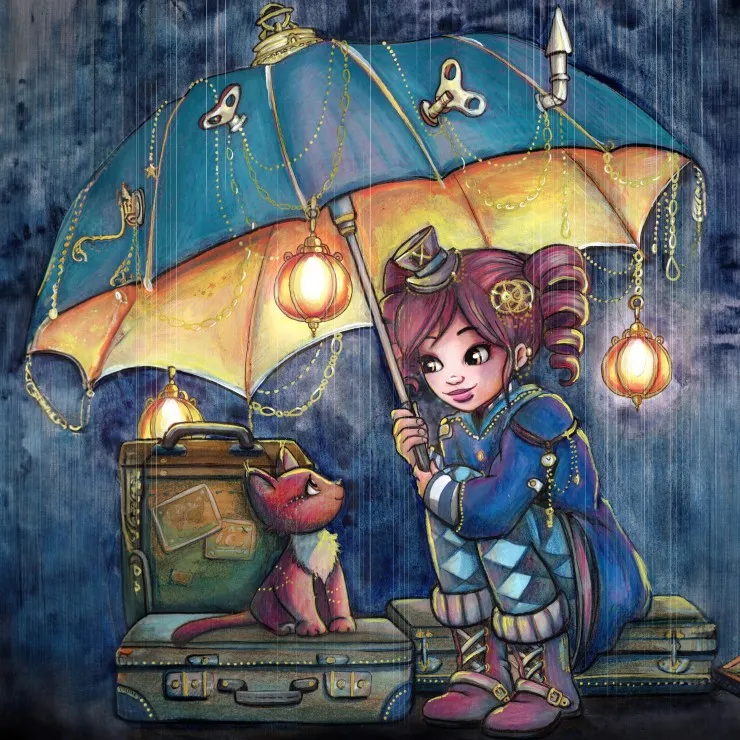 Friends Under the Umbrella