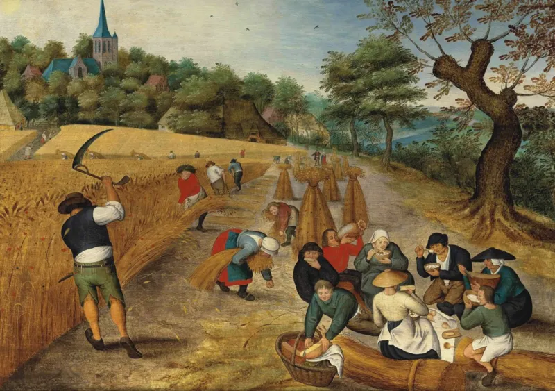 Brueghel Pieter, the Younger : Summer: The Harvesters, 1623