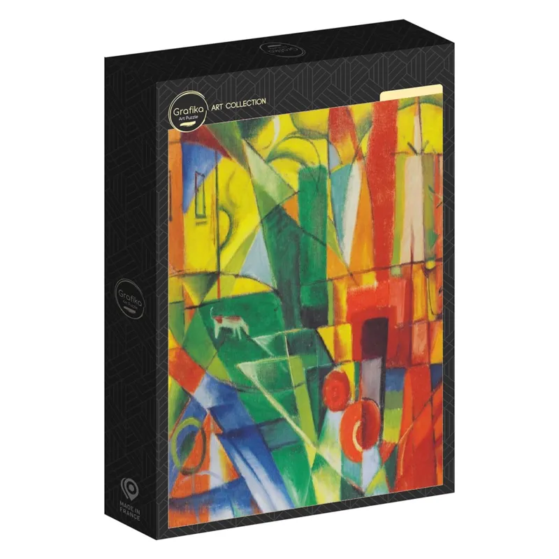 Franz Marc - Landscape with House, Dog and Cattle, 1914