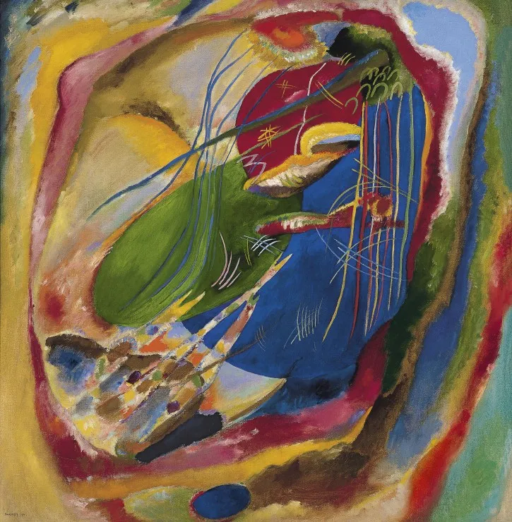 Wassily Kandinsky : Picture with Three Spots, 1914