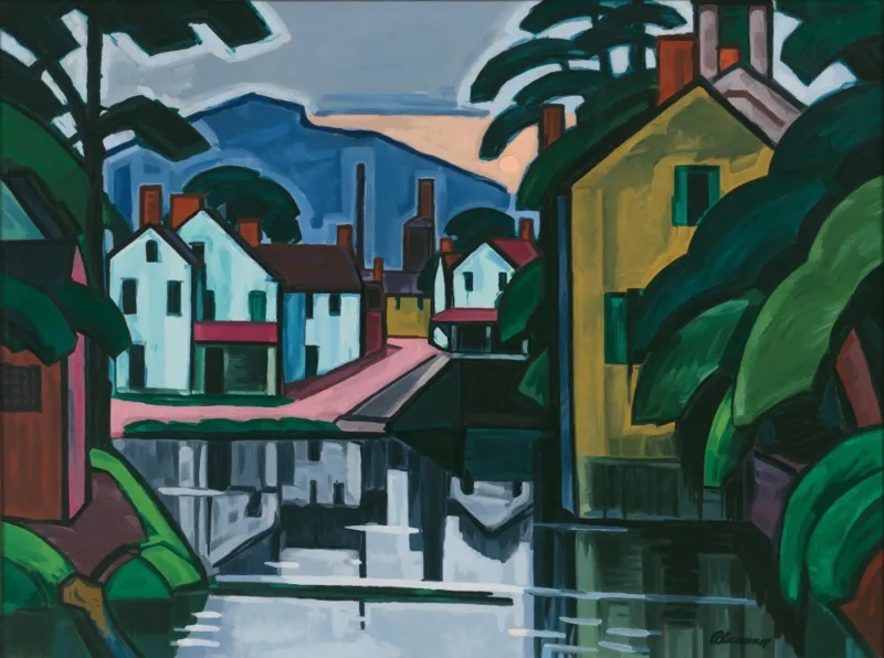 Oscar Bluemner: Old Canal Port, 1914