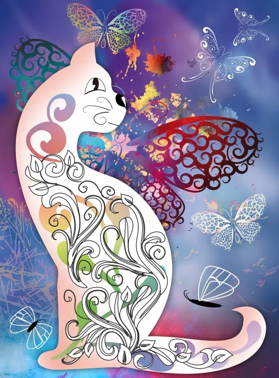 The Cat with the Butterflies