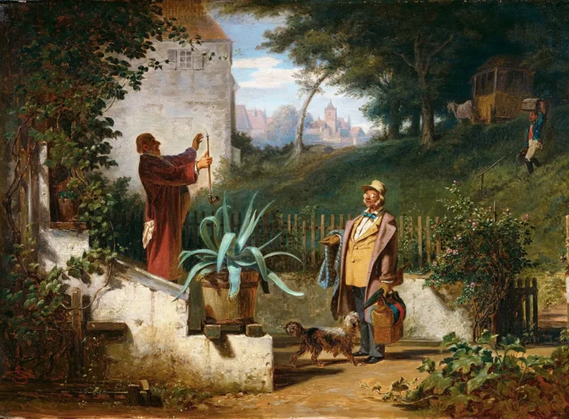 Carl Spitzweg - Jugendfreunde, 1855