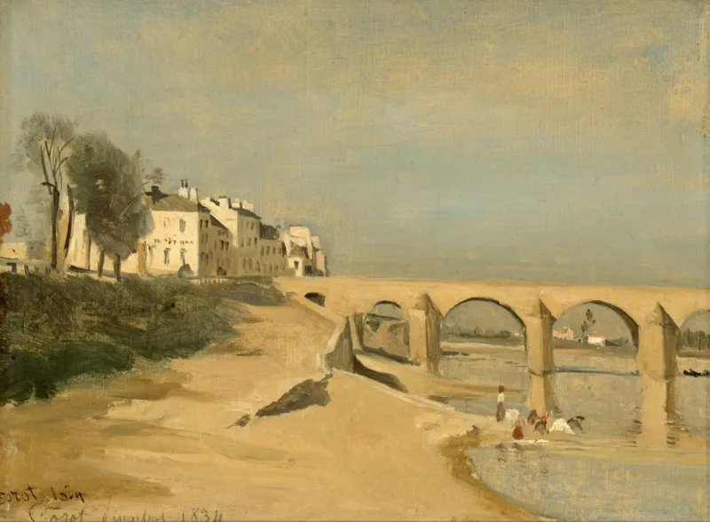 Jean-Baptiste-Camille Corot: Bridge on the Saône River at Mâcon, 1834