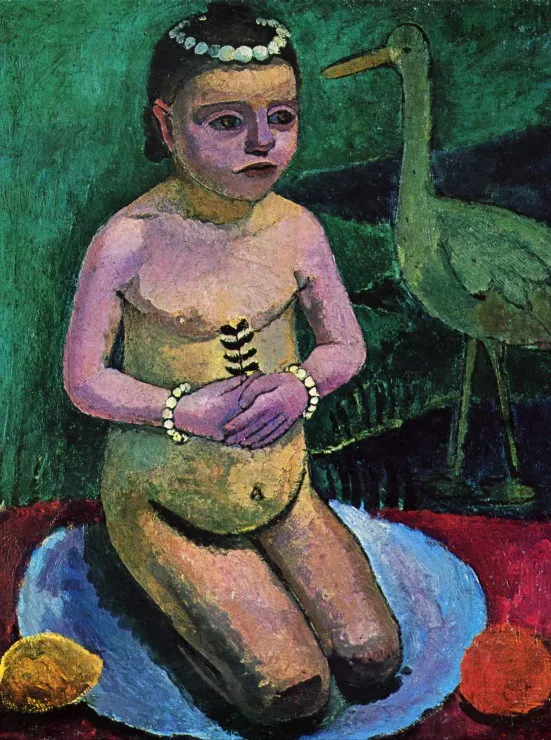 Paula Modersohn-Becker: Enfant Nu avec une Cigogne, 1906