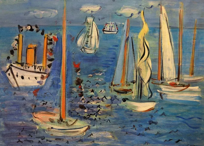 Raoul Dufy - Decorated Boats, 1946