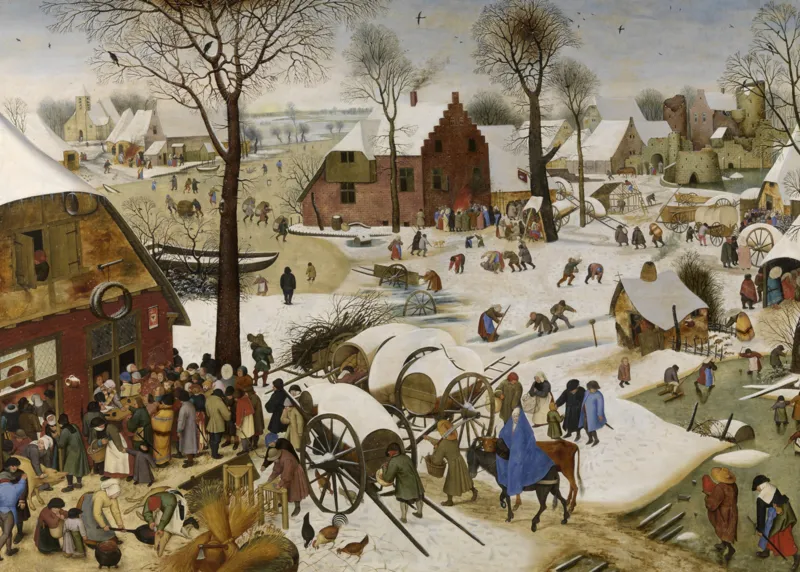 2 Puzzles - The Art of Pieter Brueghel: Flemish Proverbs - The Enumeration of Bethlehem