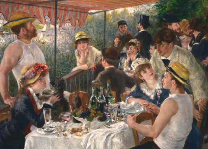 2 Puzzles - The Art of Auguste Renoir: Luncheon of the Boating Party - La Grenouillère
