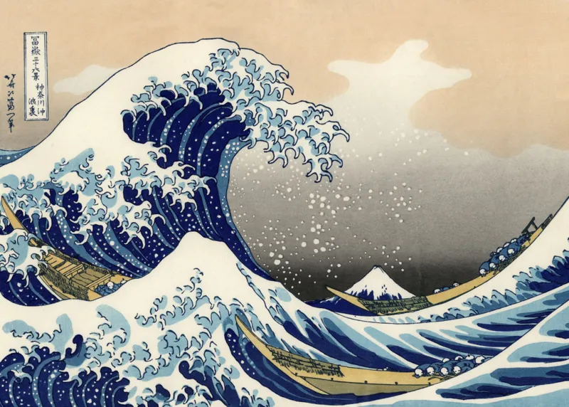 2 Puzzles - The Art of Hokusai: The Great Wave Of Kanagawa - Shinagawa on Tokaido