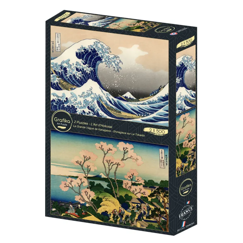 2 Puzzles - The Art of Hokusai: The Great Wave Of Kanagawa - Shinagawa on Tokaido